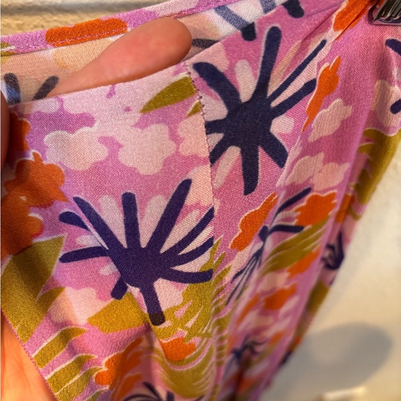 Vera Wang x Anthropologie Pink and Orange Floral Midi Skirt - Picture 12 of 15